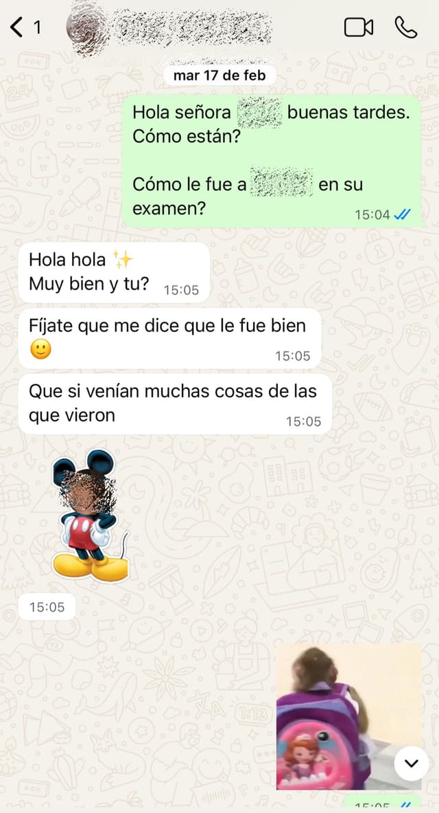 «Me dice que le fue bien, que sí venían muchas cosas de las que vieron.»